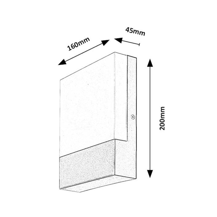 Lampada Rabalux, da esterno, a parete, LED 10W, IP44, nero, Gimone