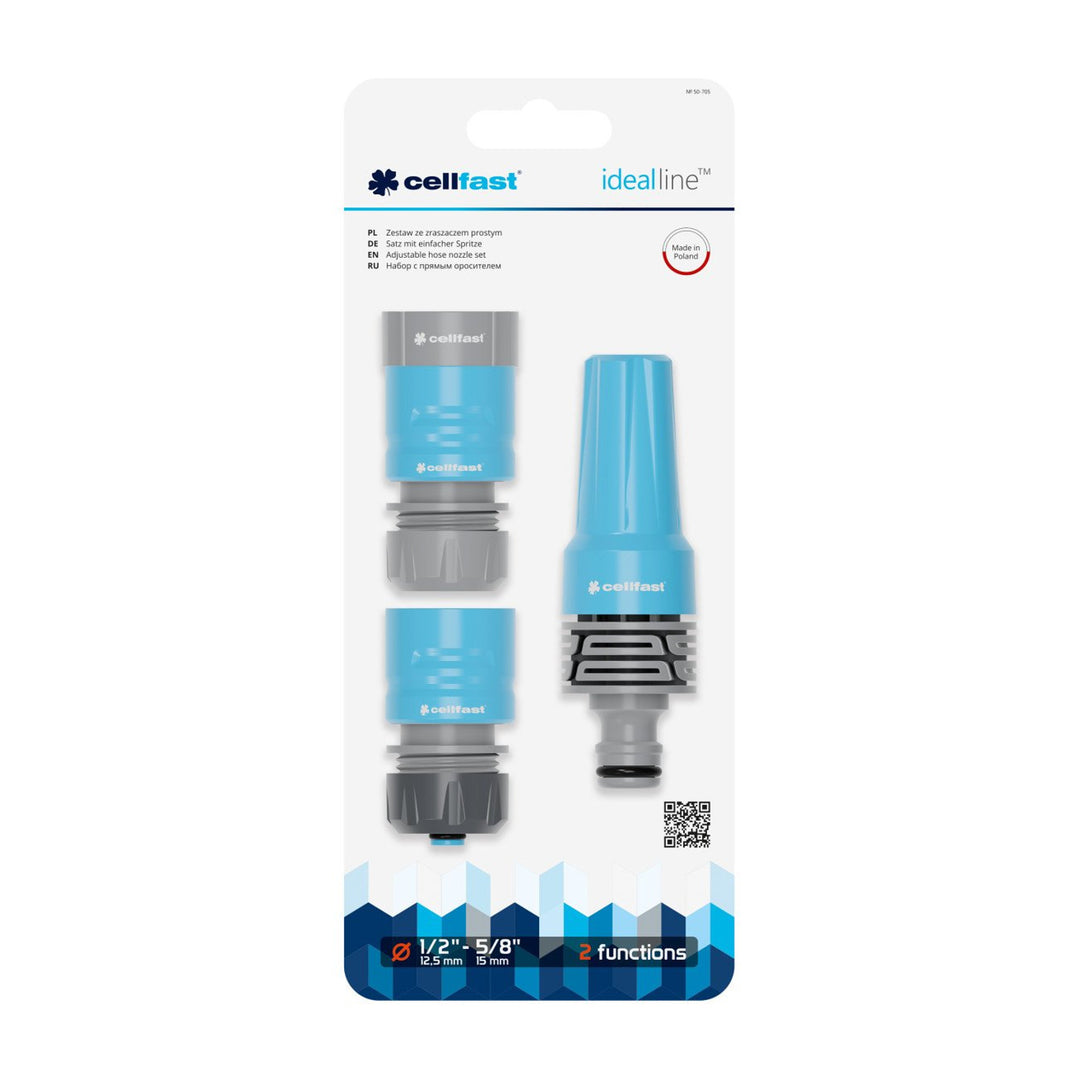 Kit Cellfast, irrigatore diritto, attacchi rapidi da 1/2'', Ideal