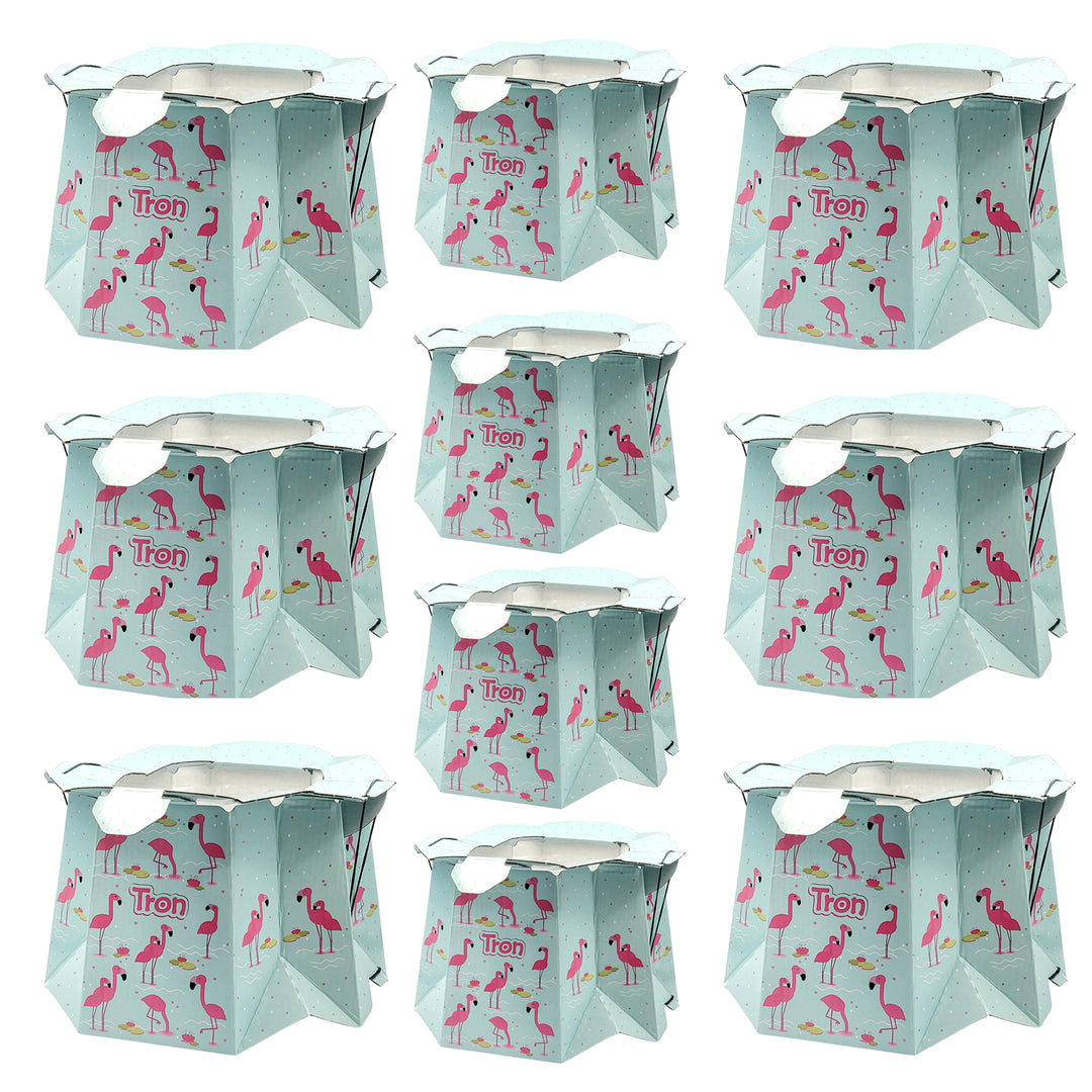 Vasino monouso Tron per bambini, fenicotteri, fino a 30 kg, Set di 10 pezzi