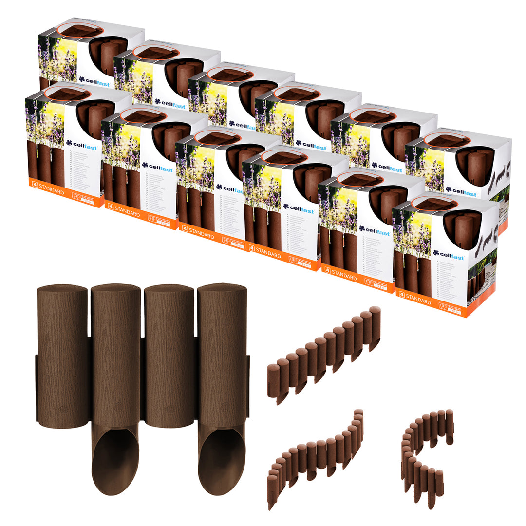 Paisade da giardino Cellfast, resistente al gelo, 27,6 m, marrone