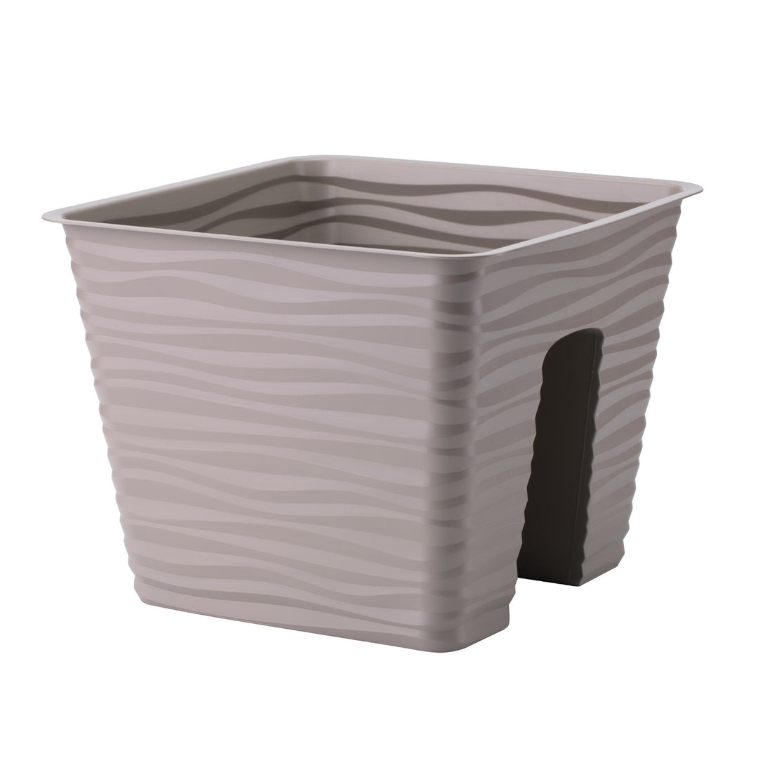 Vaso da fiori Form-Plastic, balaustra, 27 cm, PP, grigio-beige, Sahara 27