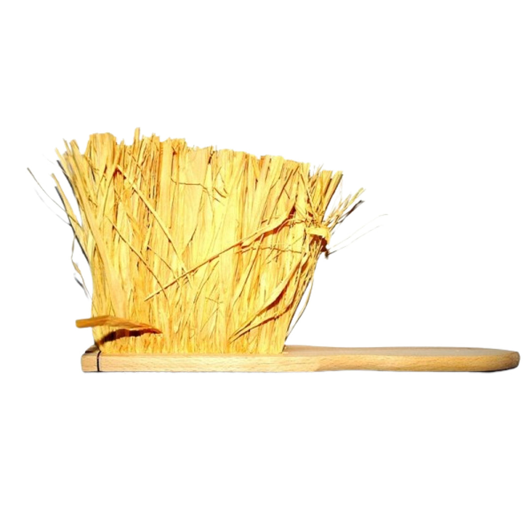Spazzola per pane Starmann, a pelo corto, in fibra di rafia naturale, fatta a mano, 111/22