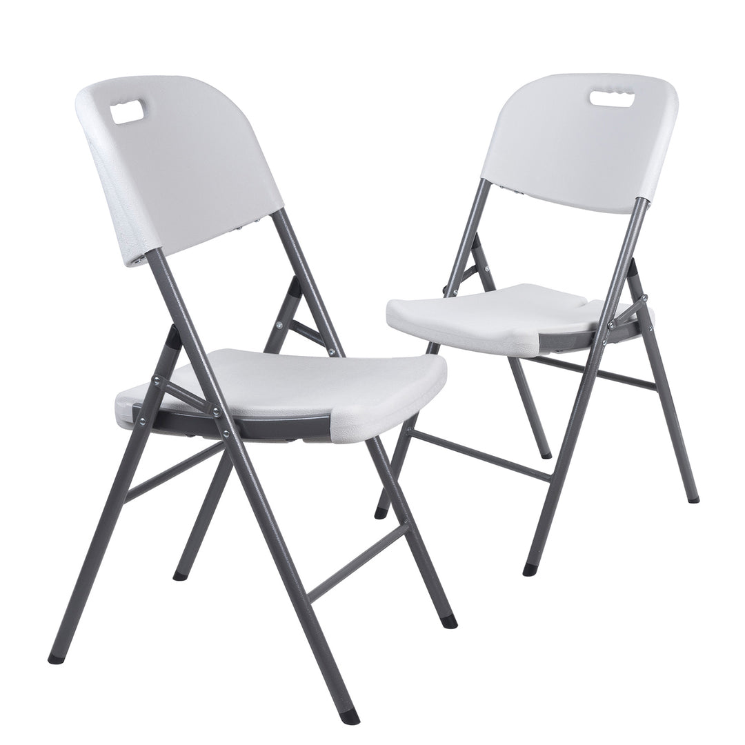 2x GreenBlue sedia pieghevole per catering/giardino/banchetto/ricevimento, max. 250 kg, bianco, resistente, 88x50x45 cm, GB375