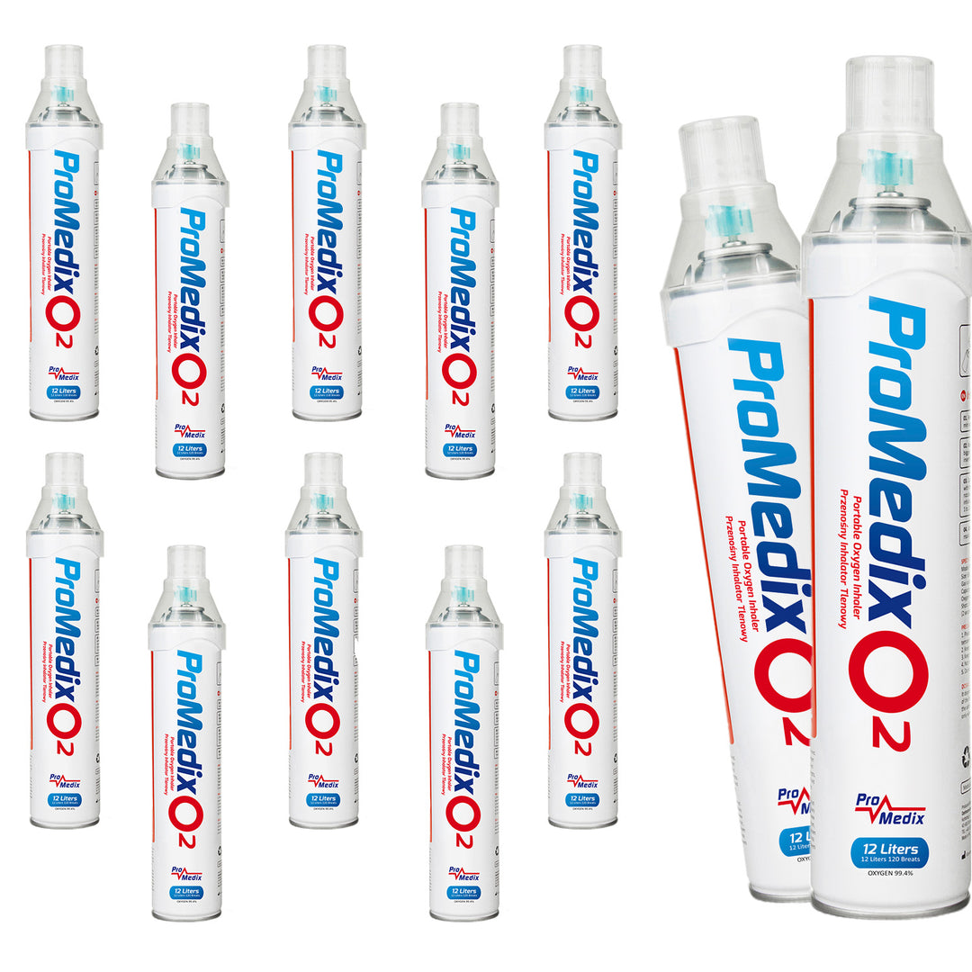 12x Promedix 12L inalatore portatile di ossigeno in bombola al 99,4%, PR-994