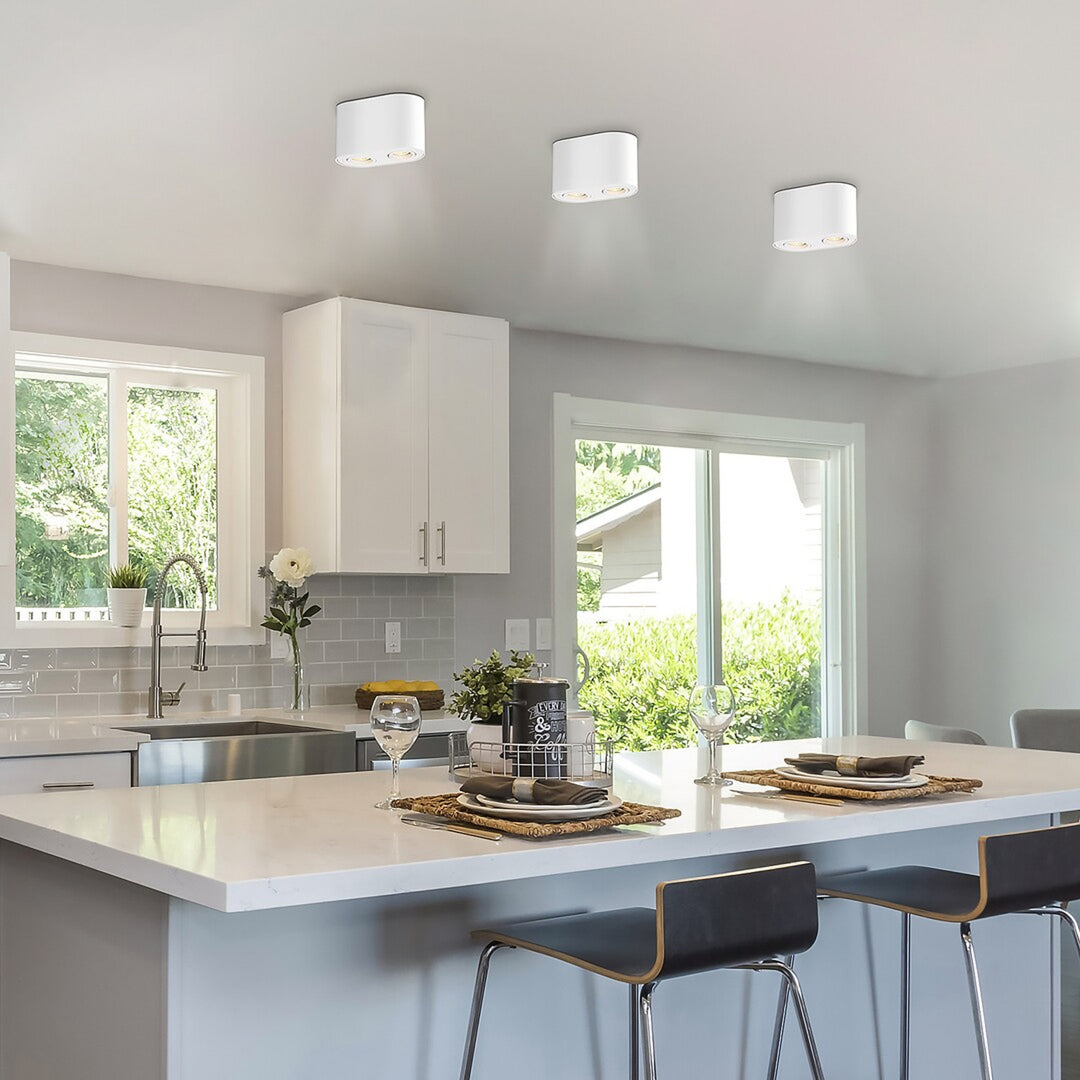 Lampada da soffitto Rabalux, 2x attacco GU10, max 42W, bianco, Kobald