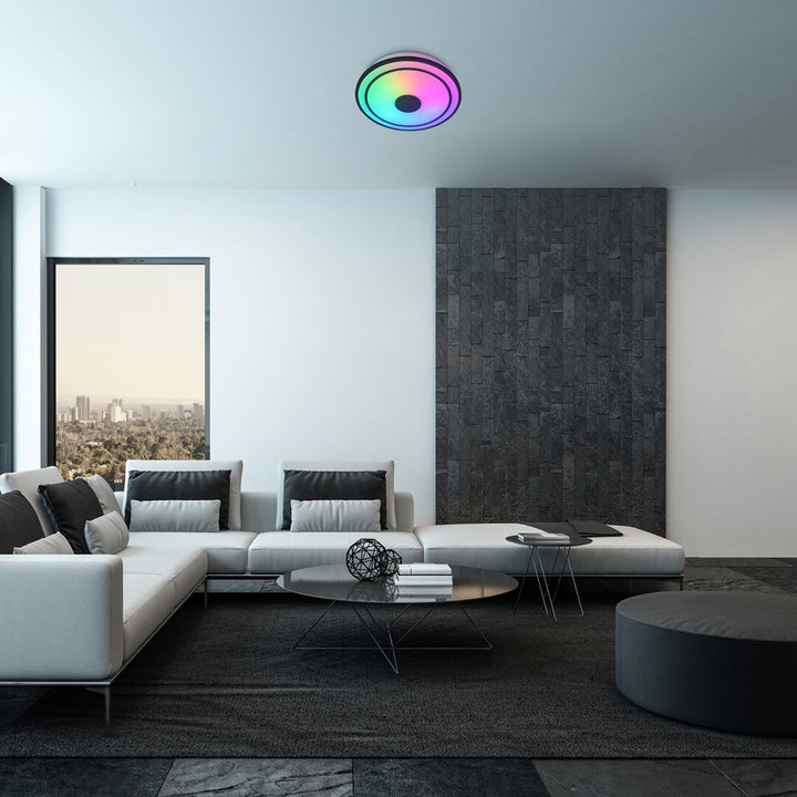 Lampada da soffitto Rabalux, LED 24W, RGB, Bluetooth, timer, Nikolaus