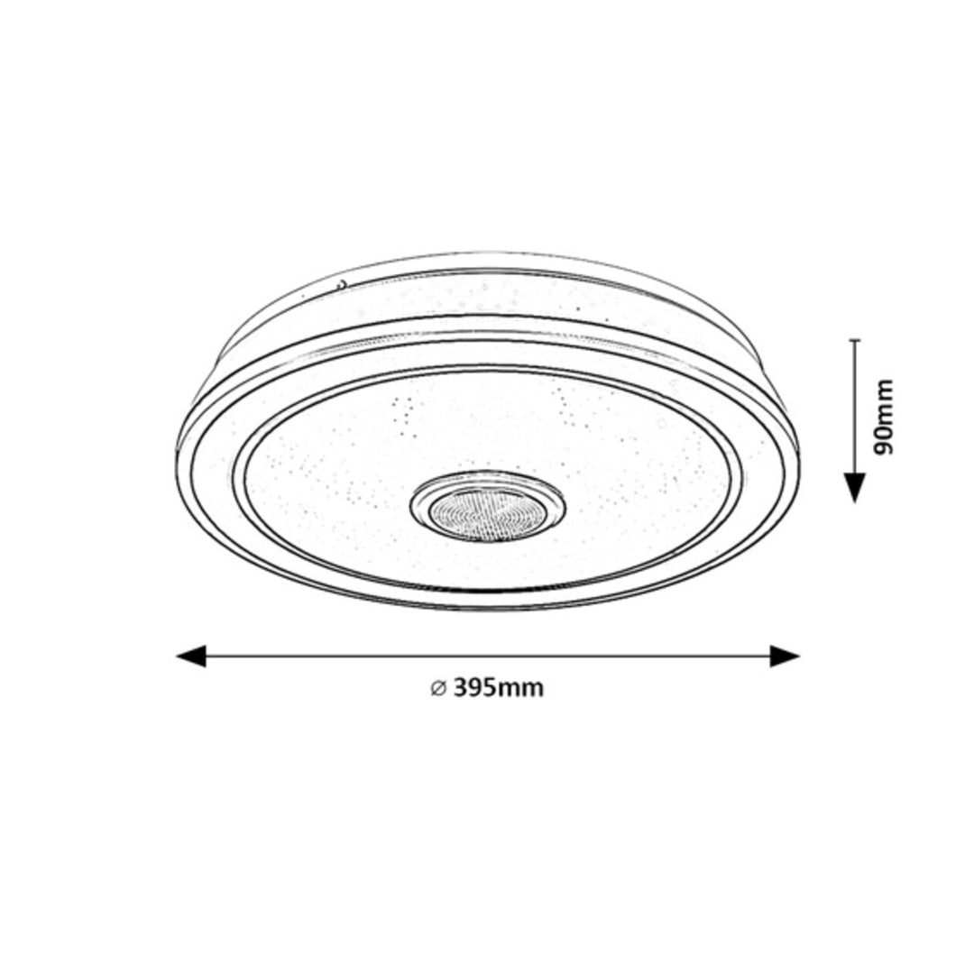 Lampada da soffitto Rabalux, LED 24W, RGB, Bluetooth, timer, Nikolaus