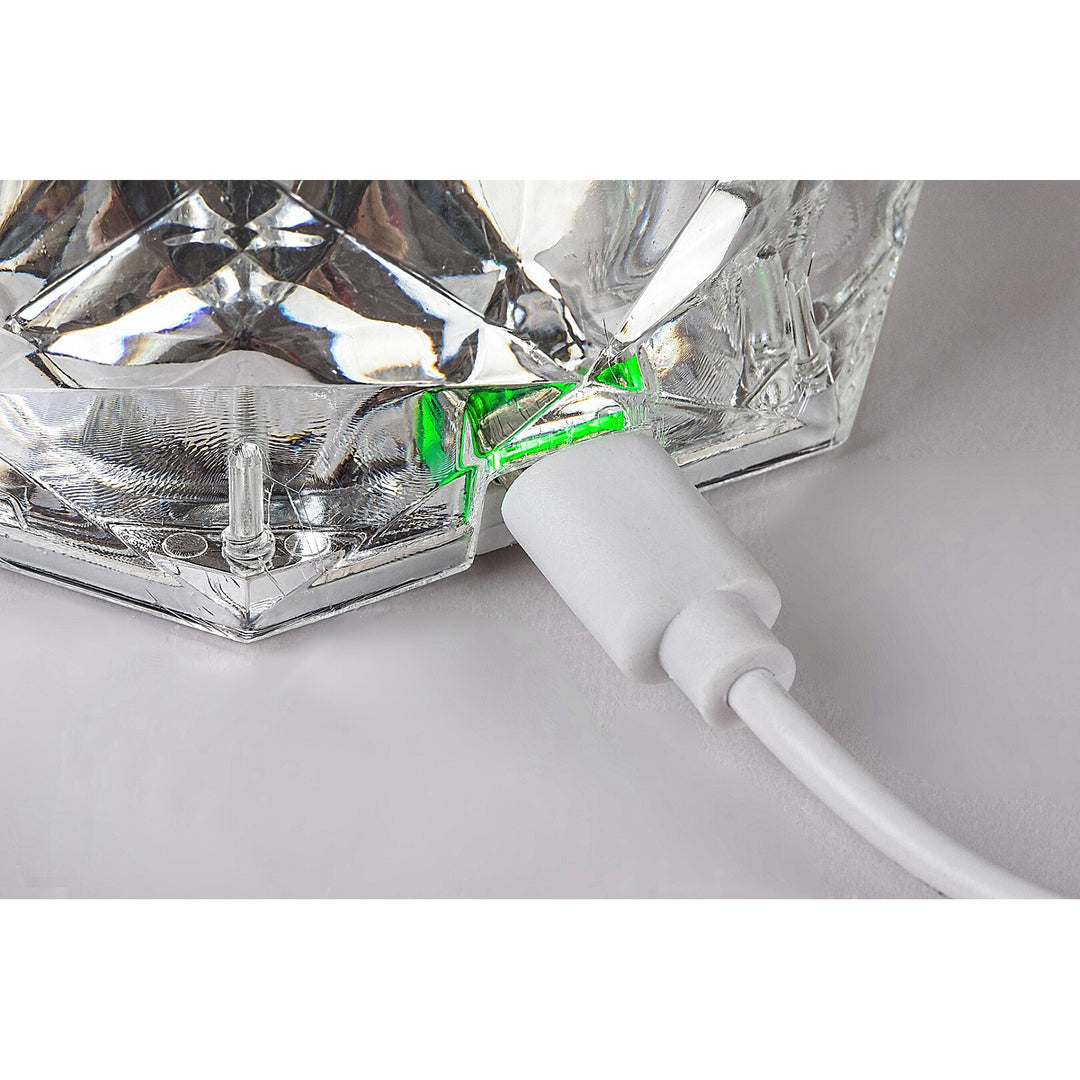 Lampada decorativa Rabaux, cristallo, 1,5W LED, RGB, Siggy