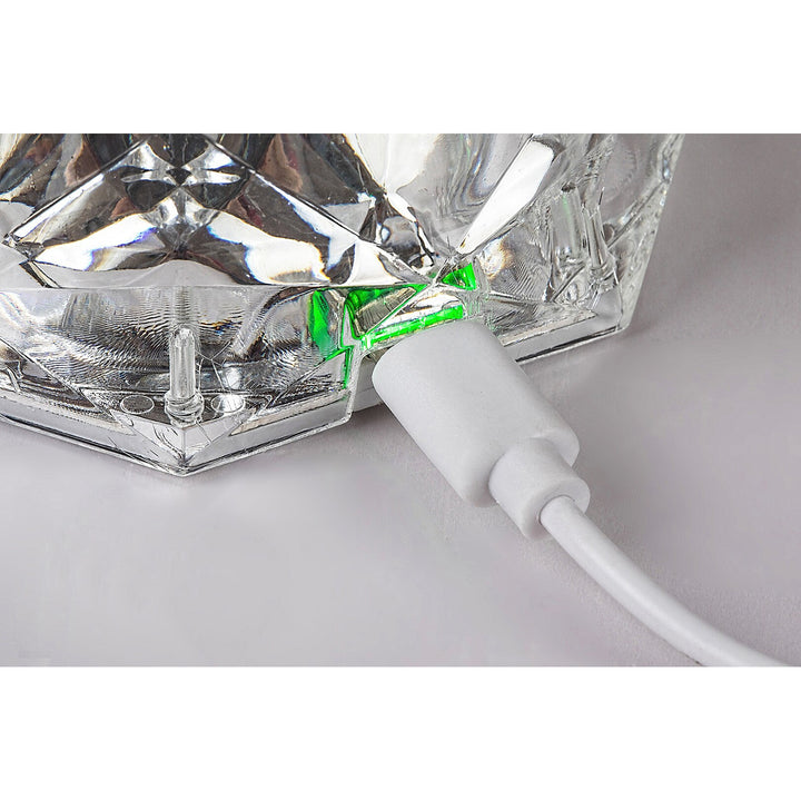 Lampada decorativa Rabaux, cristallo, 1,5W LED, RGB, Siggy