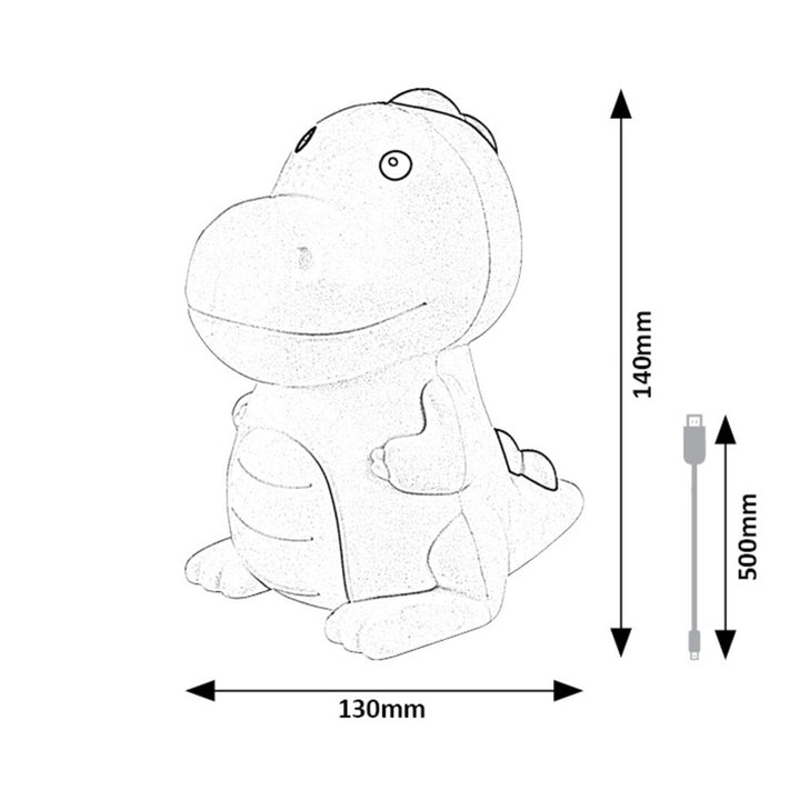Lampada per bambini Rabalux, Dinosauro, LED RGB, bianco caldo, IP20, Unicoo