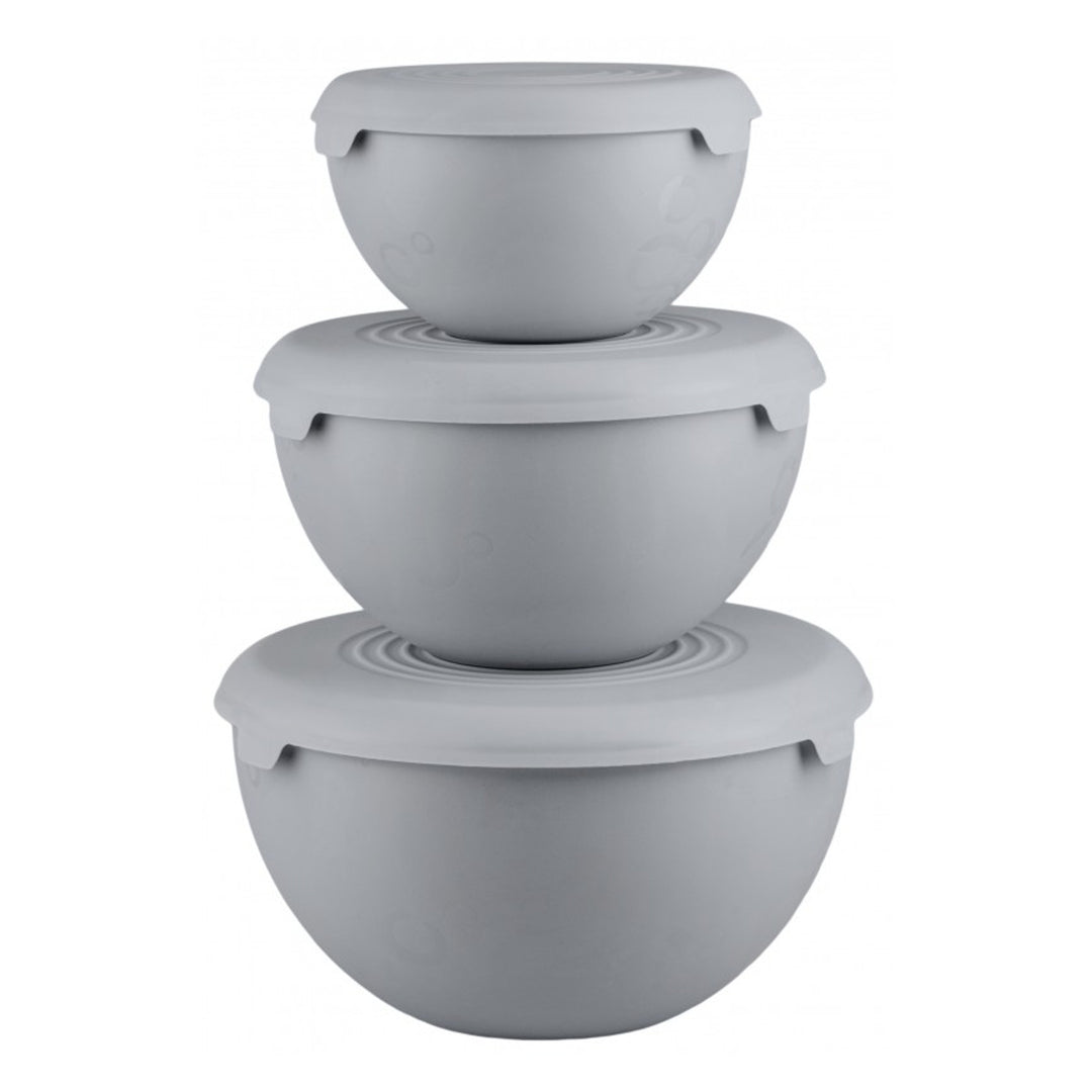 Set di ciotole Practic, plastica, 1,5l 3l 6l, grigio, 10031290