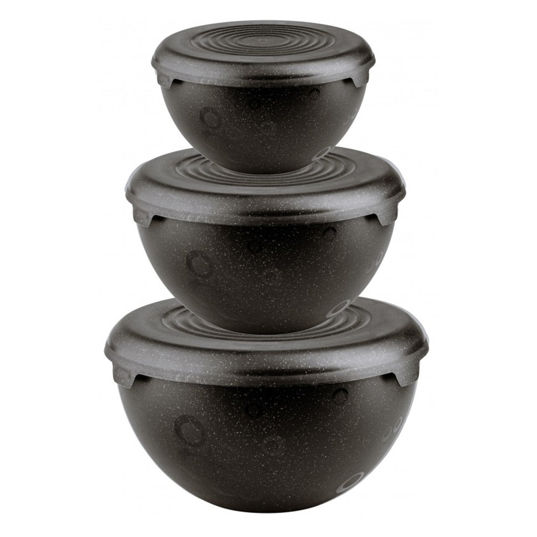 Set di ciotole Practic, plastica, 1,5l 3l 6l, nero, 10031298