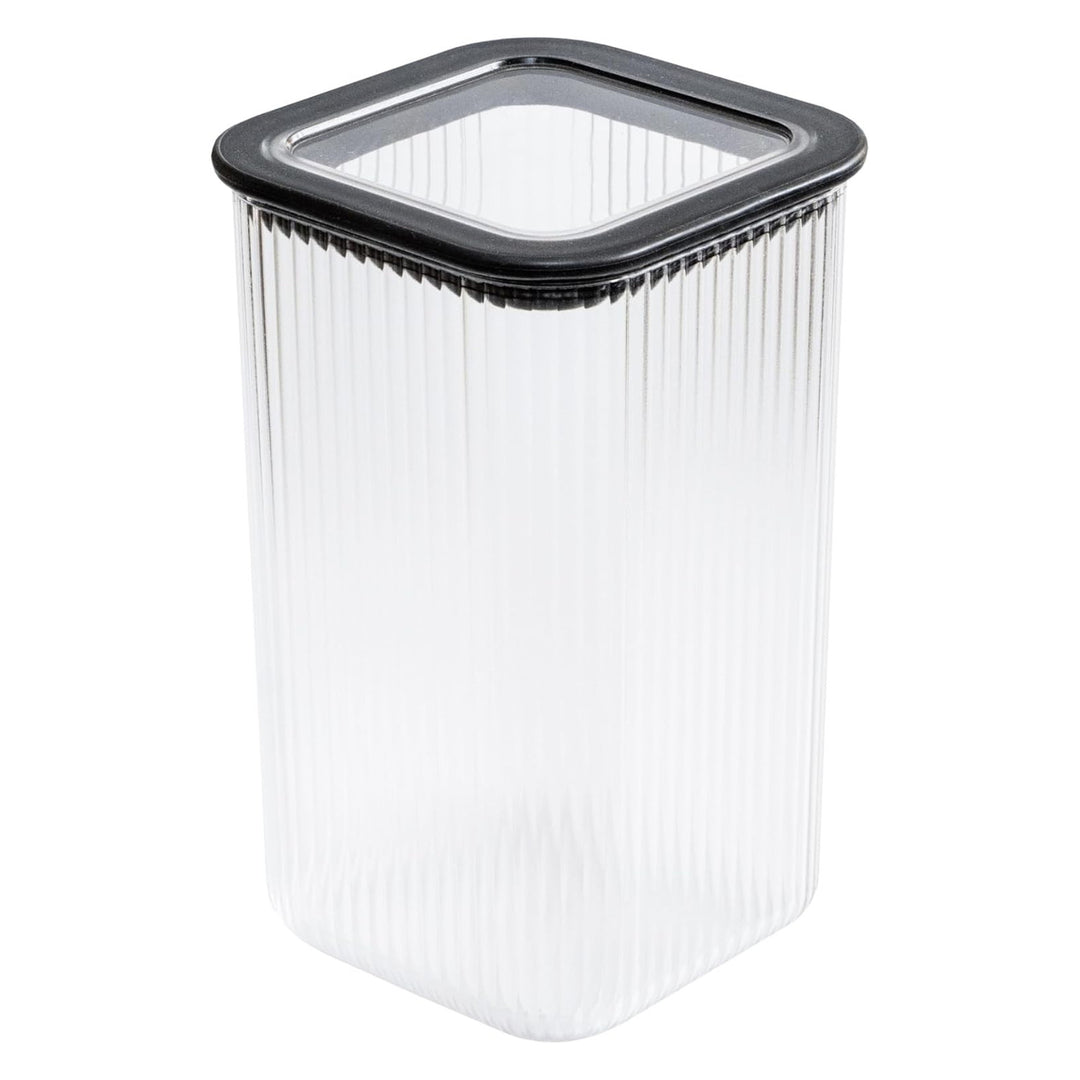 Contenitore da cucina Branq, per alimenti, 1,5 l, trasparente con guarnizione nera, Neroli