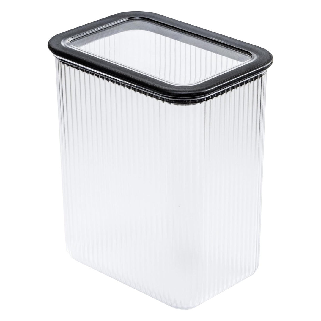 Contenitore da cucina Branq, per alimenti, 2,33 l, trasparente con guarnizione nera, Neroli