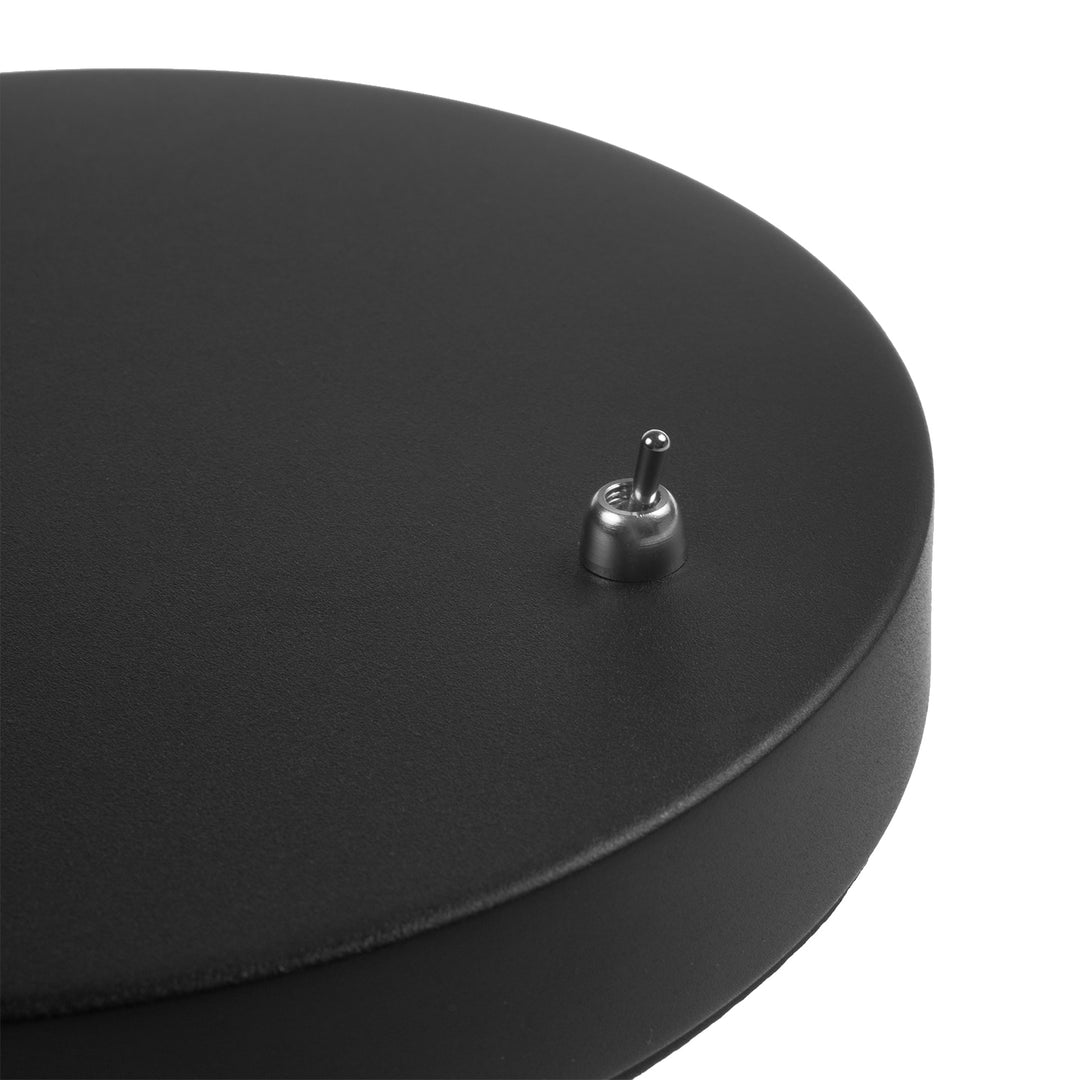 Lampada da tavolo Maclean GU10, spot, rotonda, GU10, con interruttore 55x90mm, nero, MCE370 B + lampadina LED GU10 7W Maclean Energy MCE437 WW bianco caldo 3000K, 220-240V~, 50/60Hz, 490lm