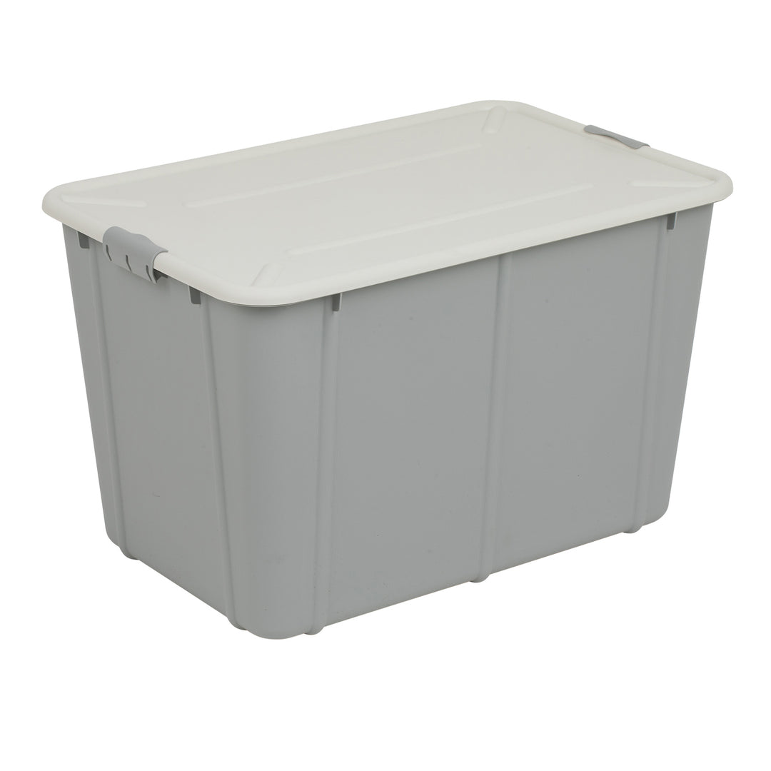 BranQ Velur 60L contenitore di stoccaggio con coperchio grigio chiaro