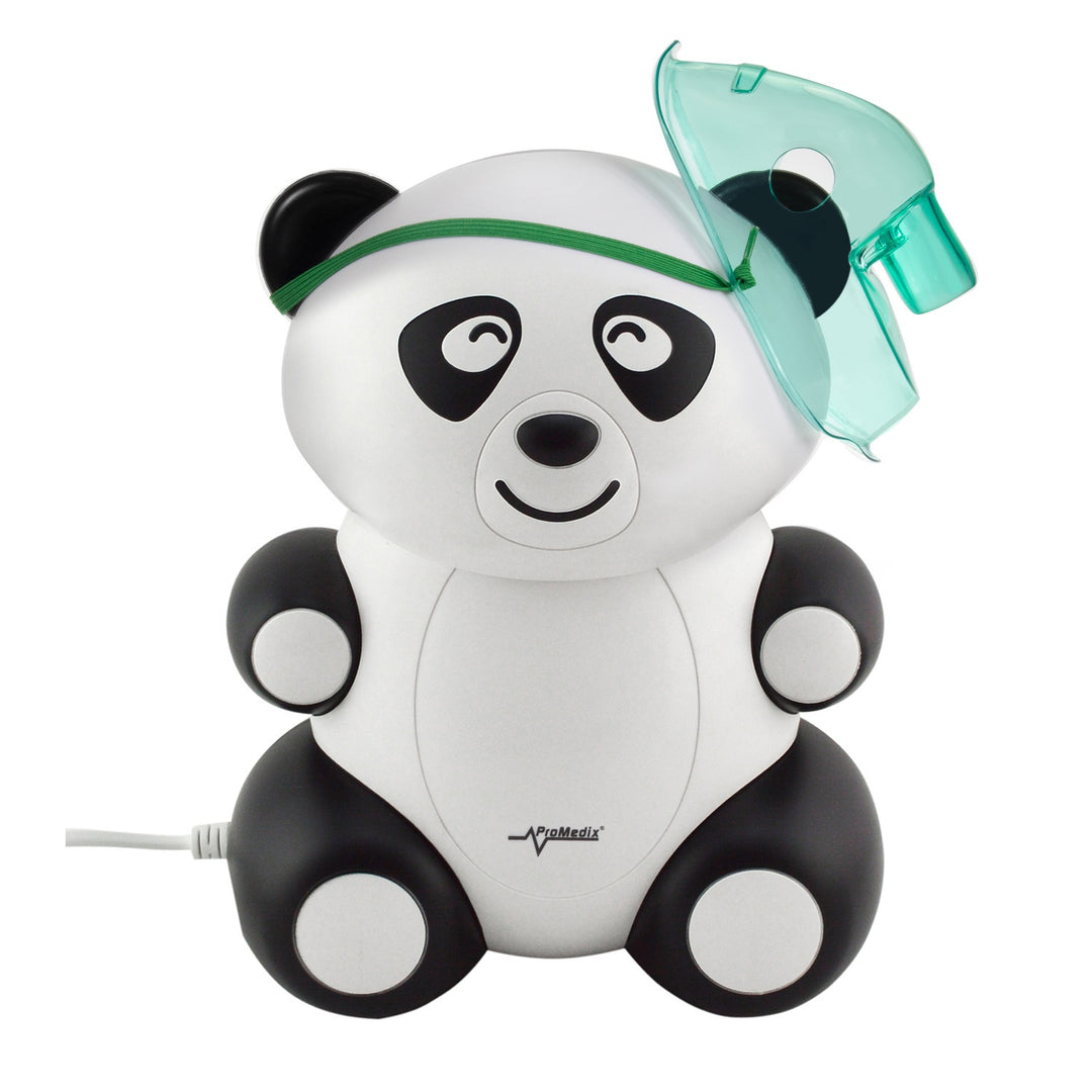 Inalatore per bambini Promedix PR-812 panda, nebulizzatore, maschera, set di filtri + termometro medico a infrarossi senza contatto Promedix PR-960