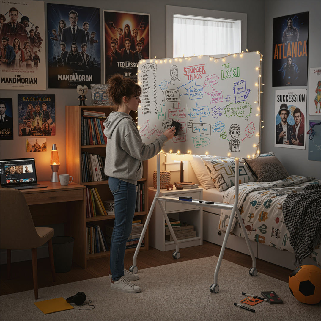 Lavagna cancellabile a secco Ergo Office, orientamento orizzontale, bianca, monofacciale, con ripiano, dimensioni lavagna 1190x790 mm, ER-306