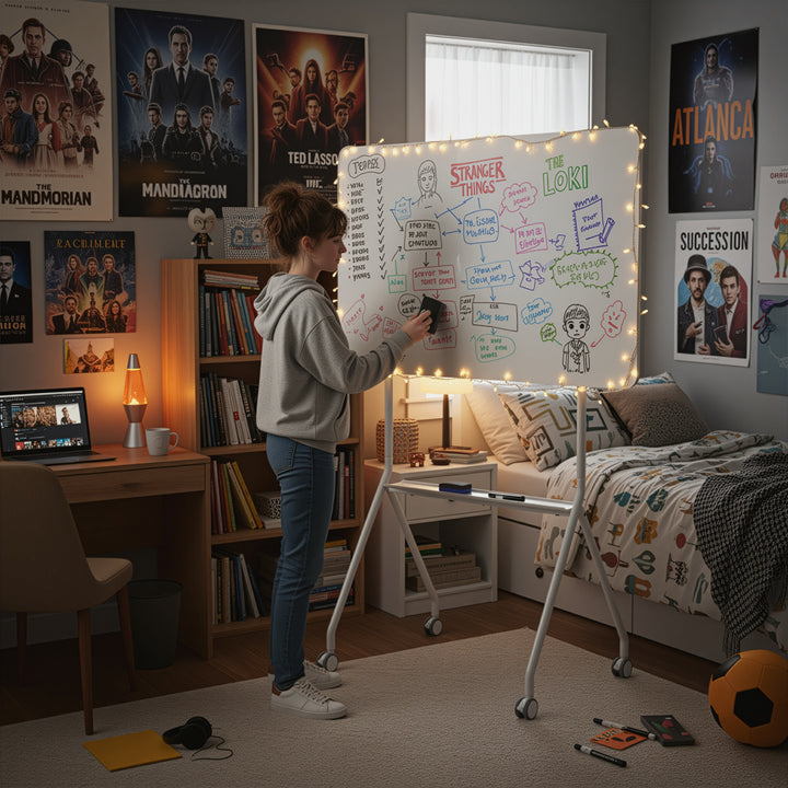 Lavagna cancellabile a secco Ergo Office, orientamento orizzontale, bianca, monofacciale, con ripiano, dimensioni lavagna 1190x790 mm, ER-306