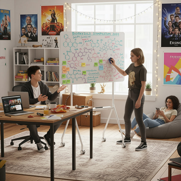 Lavagna cancellabile a secco Ergo Office, orientamento orizzontale, bianca, monofacciale, con ripiano, dimensioni lavagna 1190x790 mm, ER-306