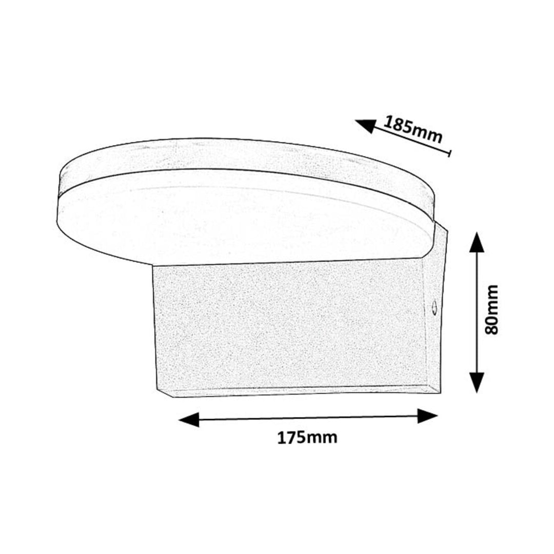 Lampada da parete per esterni Rabalux, 9W, nero, Batida