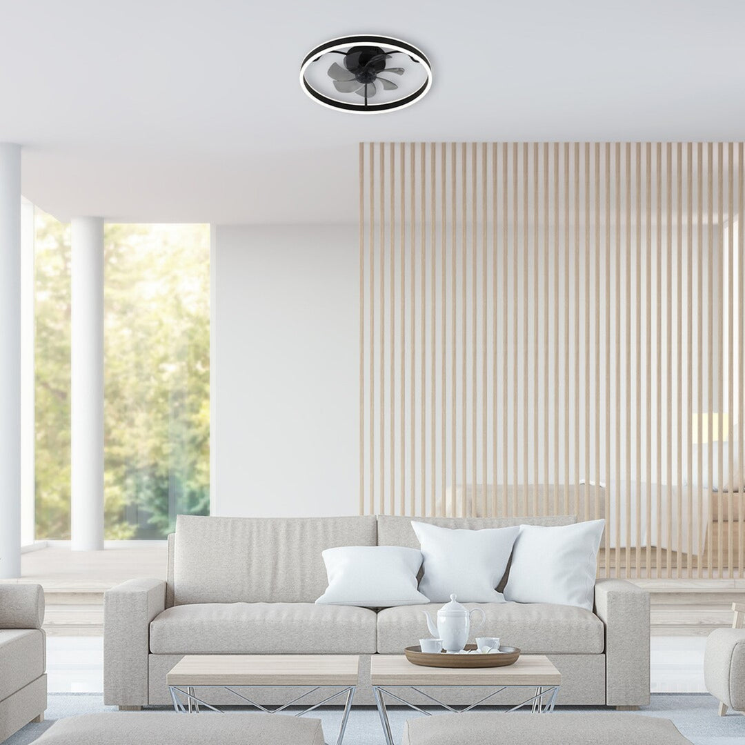 Lampada da soffitto Rabalux, con ventilatore, 40W, nero, Fanfy