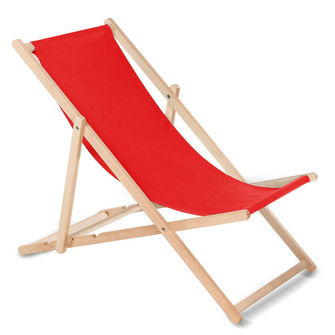 GreenBlue GB183 lettino classico in faggio rosso, 4 pezzi
