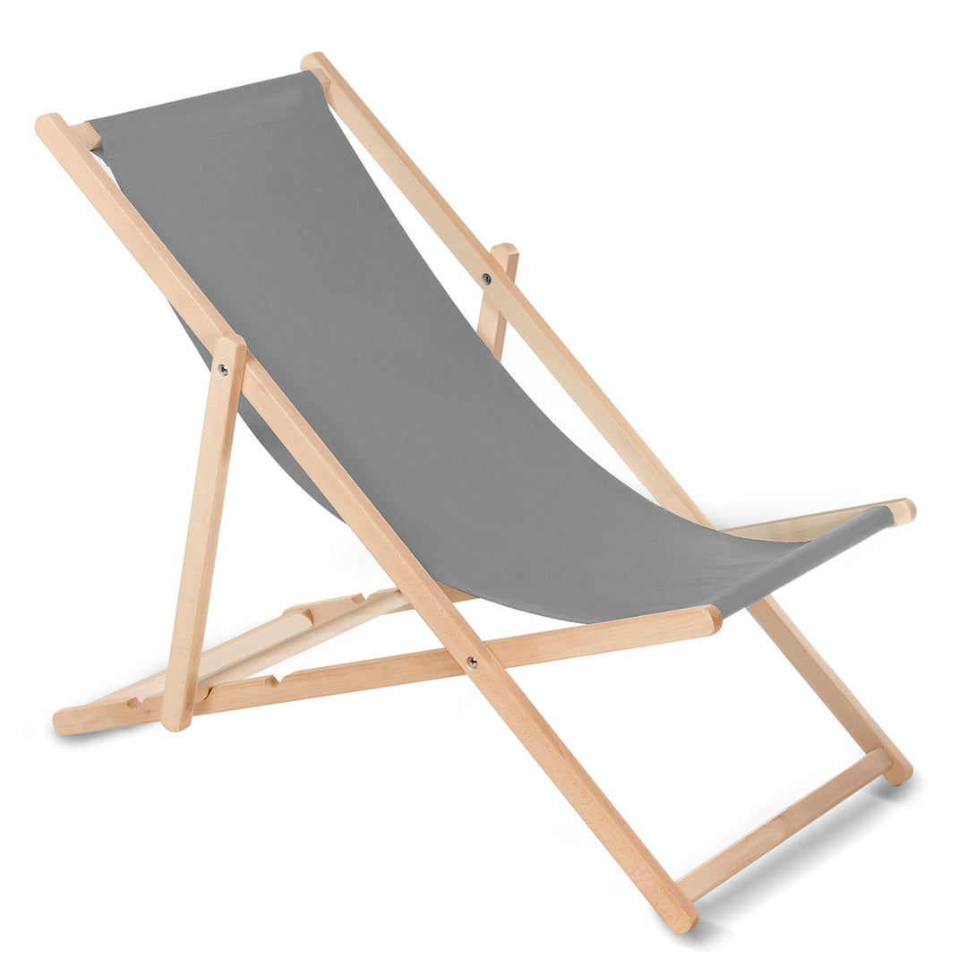 GreenBlue GB183 lettino classico in faggio grigio, 4 pezzi