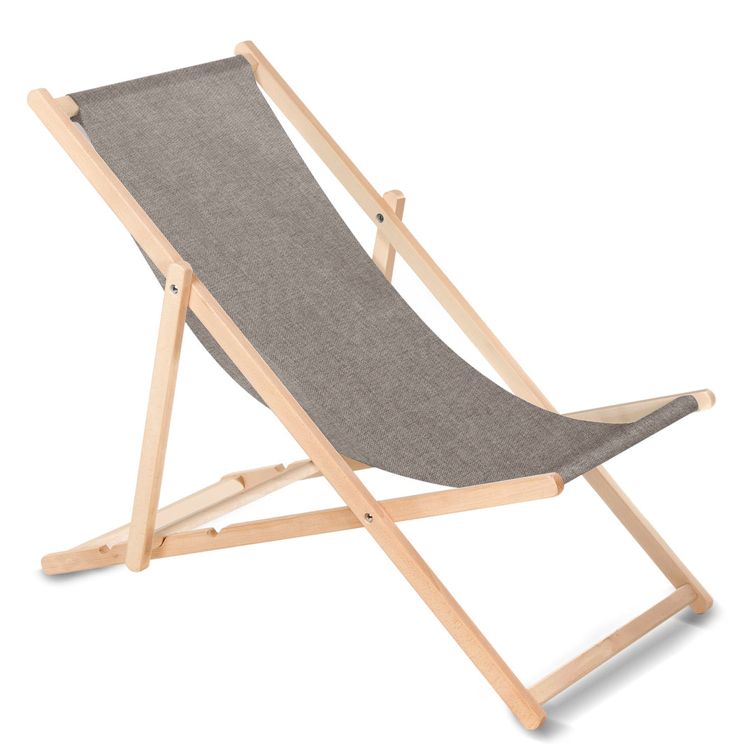 GreenBlue GB183M lettino classico in faggio grigio melange, 4 pezzi