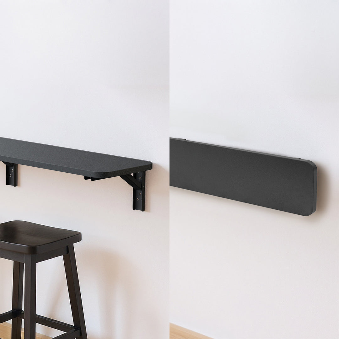 Maclean Ripiano/top pieghevole, nero, 100x20 cm, max. 50 kg, MC-129 B