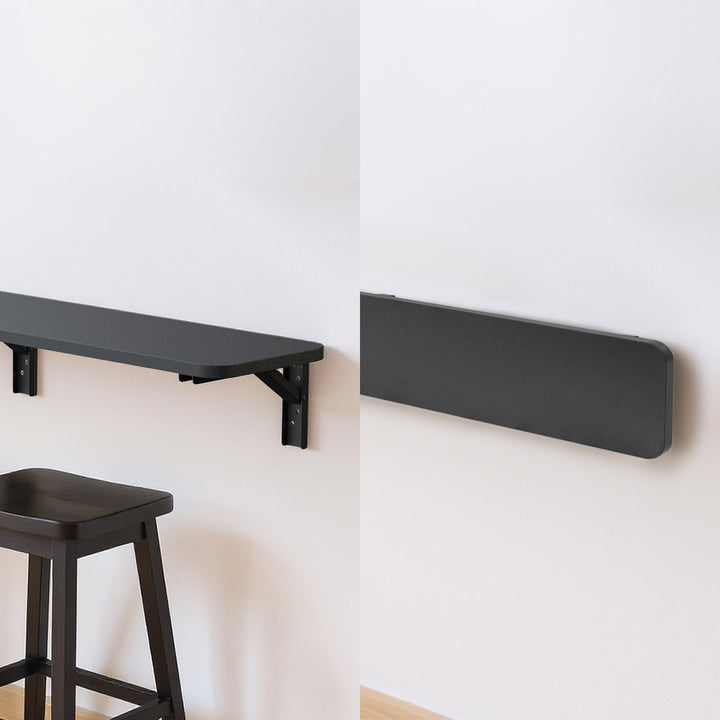 Maclean Ripiano/top pieghevole, nero, 100x20 cm, max. 50 kg, MC-129 B