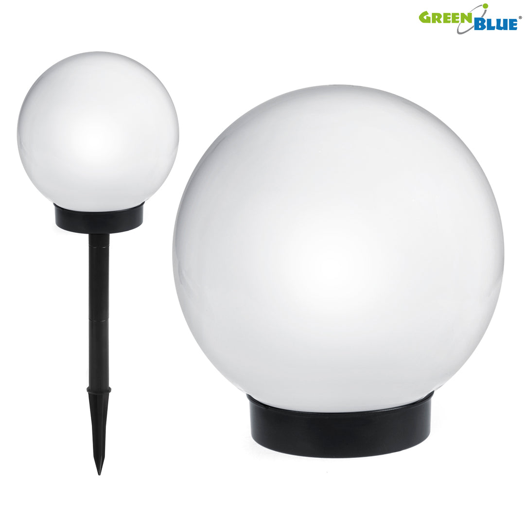 Lampada solare da giardino GB167 - Sfera 30x30x63cm, LED colorati, 4 pezzi