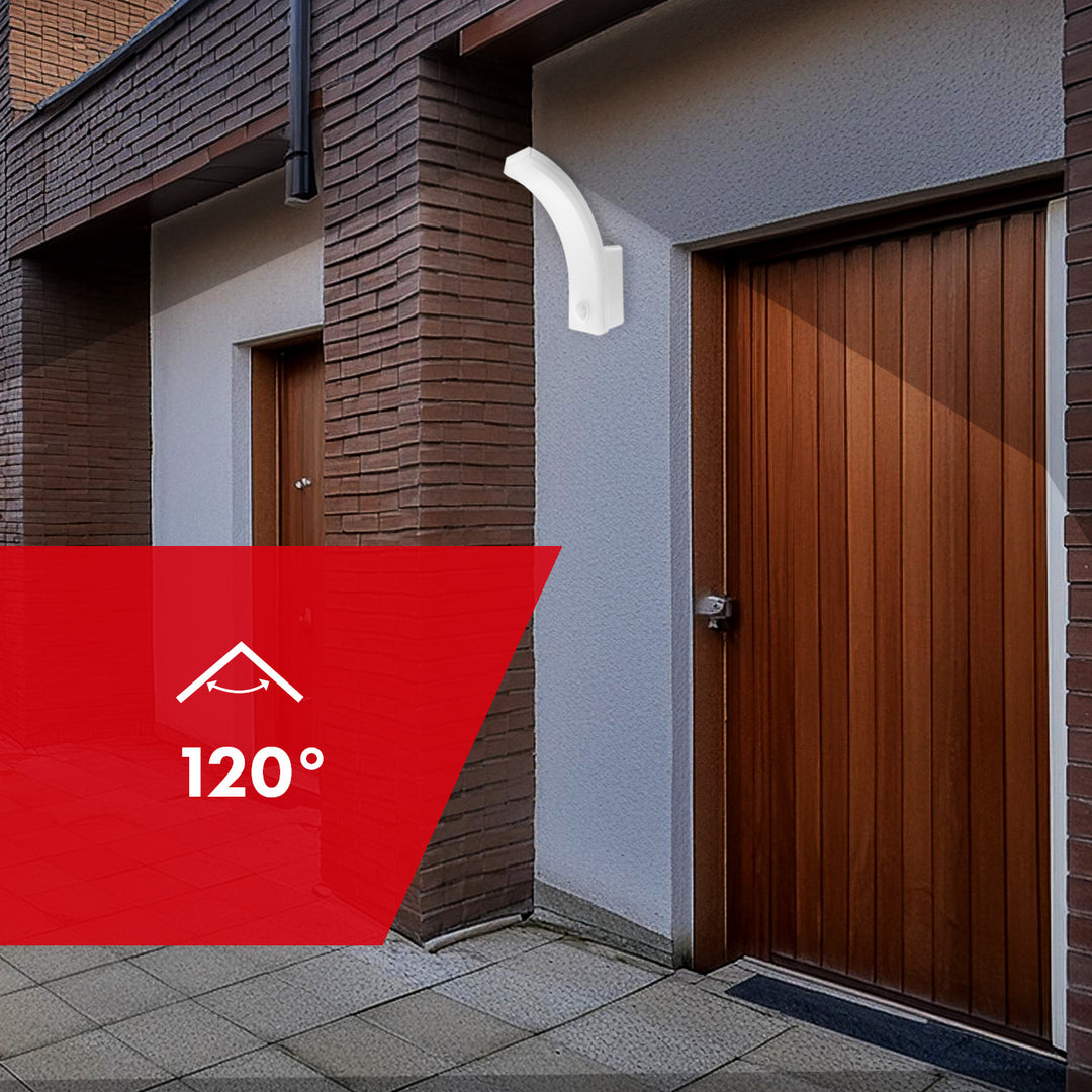 Lampada LED con sensore di movimento Maclean, sensore di movimento PIR, bianco, 20W, IP65, 2000lm, bianco neutro (4000K) MCE512 W, 4 pezzi