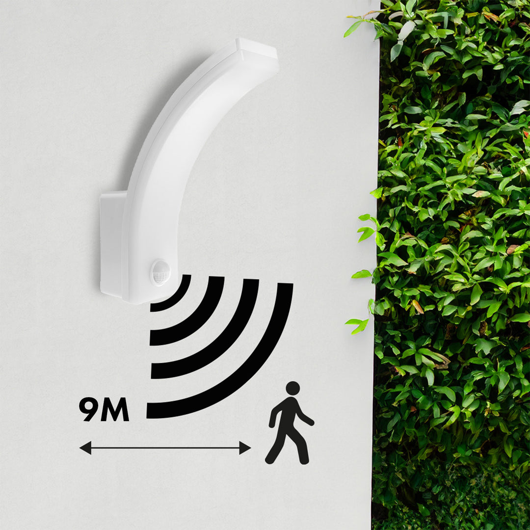 Lampada LED con sensore di movimento Maclean, sensore di movimento PIR, bianco, 20W, IP65, 2000lm, bianco neutro (4000K) MCE512 W, 4 pezzi