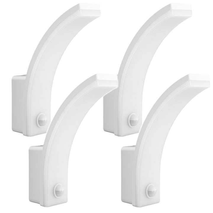 Lampada LED con sensore di movimento Maclean, sensore di movimento PIR, bianco, 20W, IP65, 2000lm, bianco neutro (4000K) MCE512 W, 4 pezzi