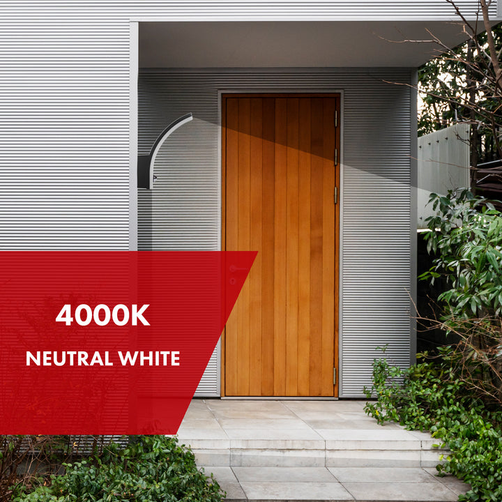 Lampada LED con sensore di movimento Maclean, sensore di movimento PIR, nero, 20W, IP65, 2000lm, bianco neutro (4000K) MCE512 B, 4 pezzi