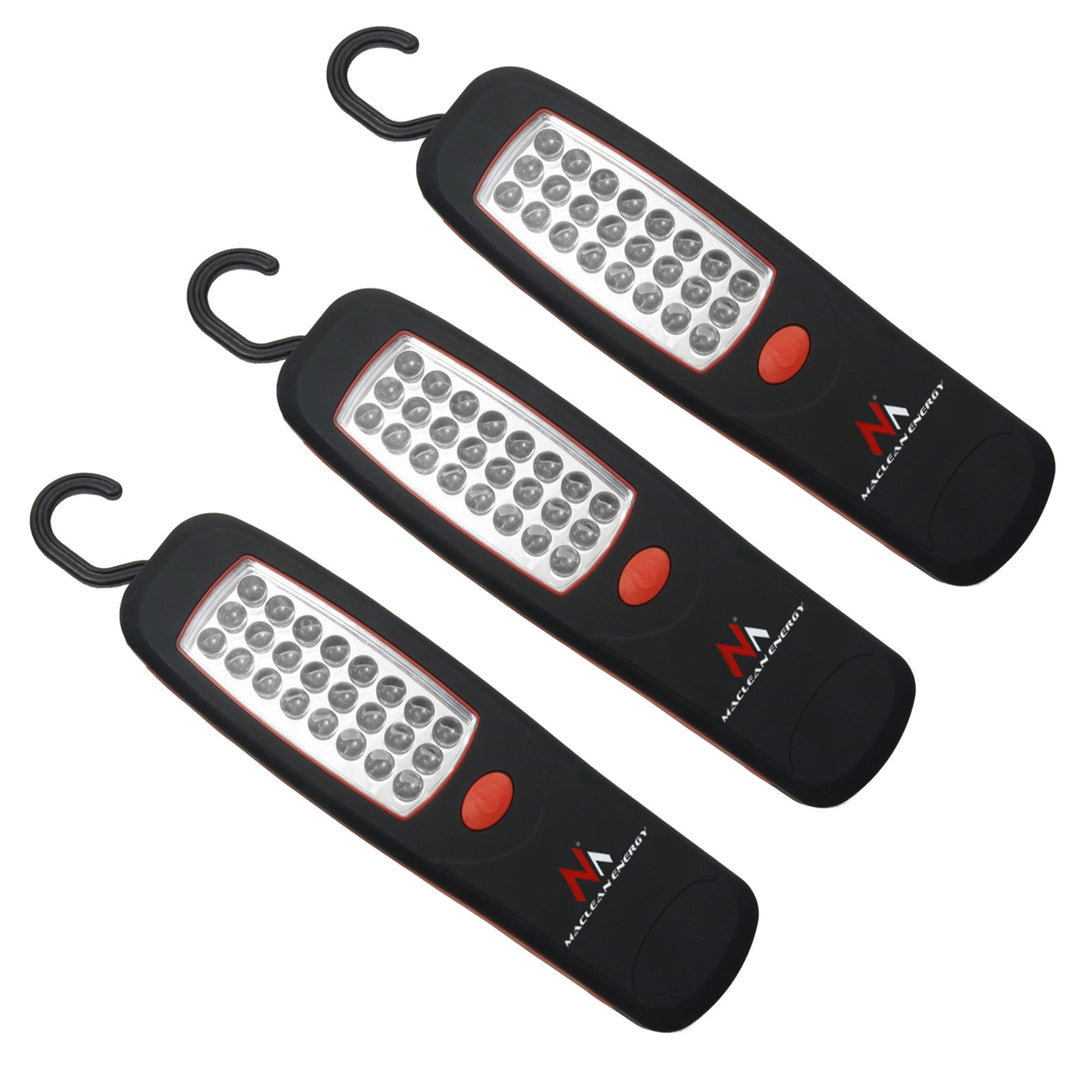 Lampada da officina Maclean 24 LED, magnete, gancio, MCE03 3 pezzi