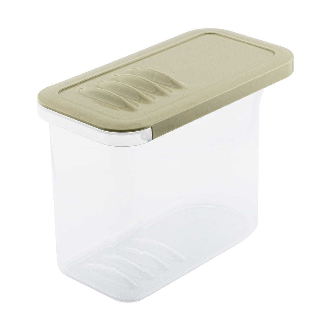 Contenitore per alimenti BranQ, 1l, trasparente, coperchio verde oliva, Shark