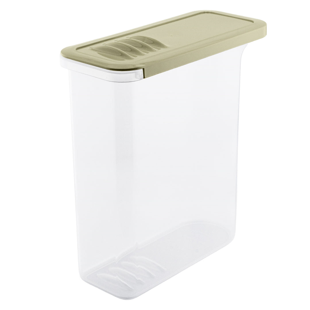 Contenitore per alimenti BranQ, 2,5 l, trasparente, coperchio verde oliva, Shark