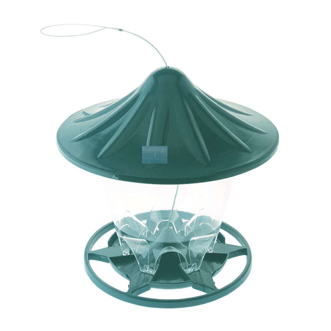 Greenmill GR2027 mangiatoia a baldacchino in plastica, verde, altezza 23,5 cm, Greenmill