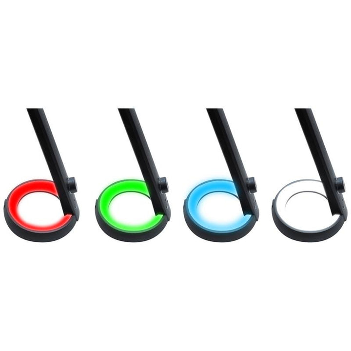 Lampada da ufficio Svensson, 450 Lumen, 8W di potenza, tre temperature di luce, funzione di ricarica del dispositivo mobile, base RGB, LXBL1063