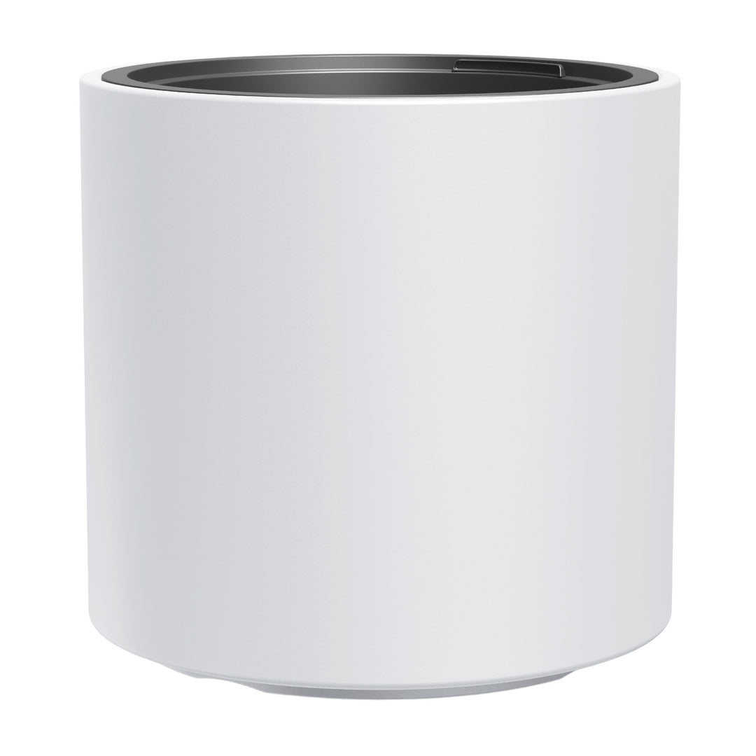 Vaso da fiori Prosperplast, con inserto, resistente al gelo, altezza 38 cm, bianco, Heos