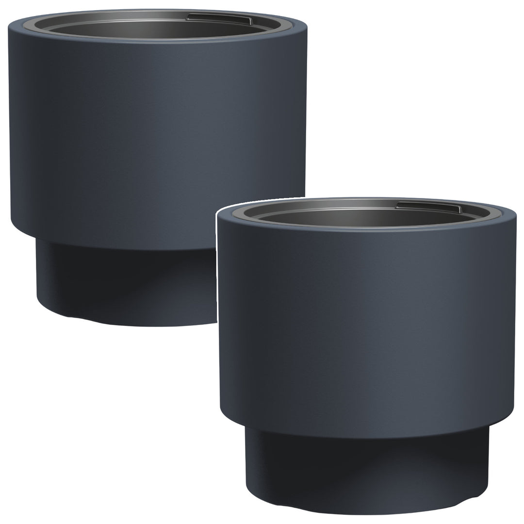Vaso da fiori antigelo HEOS, antracite, capacità 40L, con inserto 20L, DBHEN400-S433, 2 pezzi