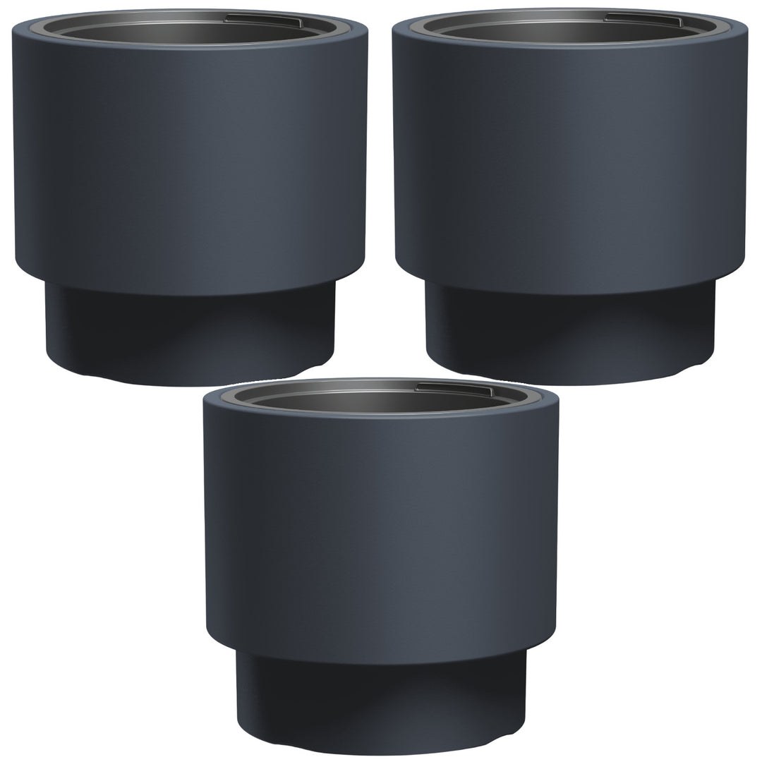 Vaso da fiori antigelo HEOS, antracite, capacità 40L, con inserto da 20L, DBHEN400-S433, 3 pezzi