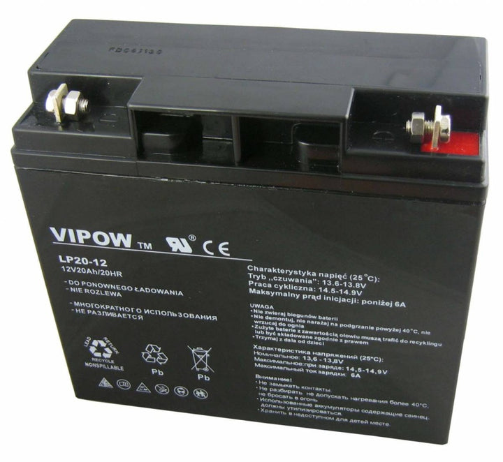 Vipow Batteria al gel 12V 20Ah Vipow colore nero 12 mOhm