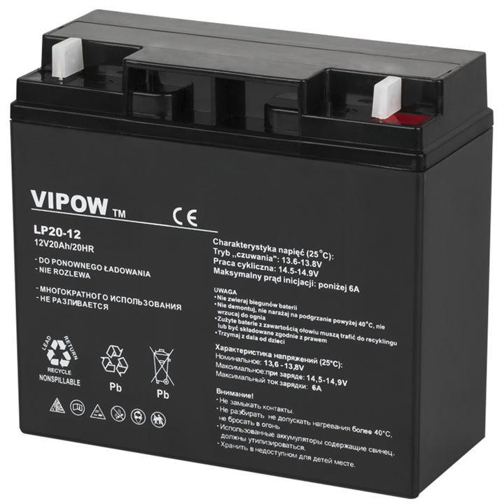 Vipow Batteria al gel 12V 20Ah Vipow colore nero 12 mOhm