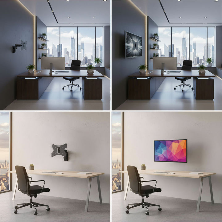 Supporto Universale a Muro per TV  da 23 fino a 42" Regolabile Orientabile InclinabiMaclean MC-503