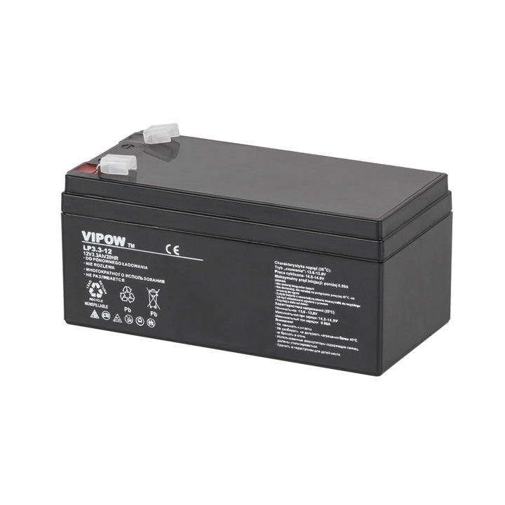 Batteria al gel 12V Vipow 3,3Ah vario  uso  3,3 Ah