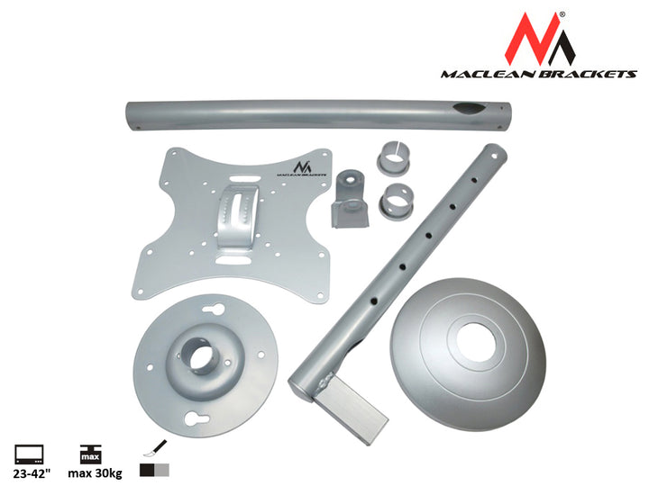 Staffa TV a soffitto Maclean, 23-42", 30 kg, argento, MC-504A S