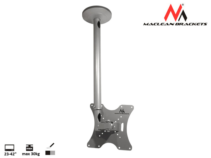 Staffa TV a soffitto Maclean, 23-42", 30 kg, argento, MC-504A S